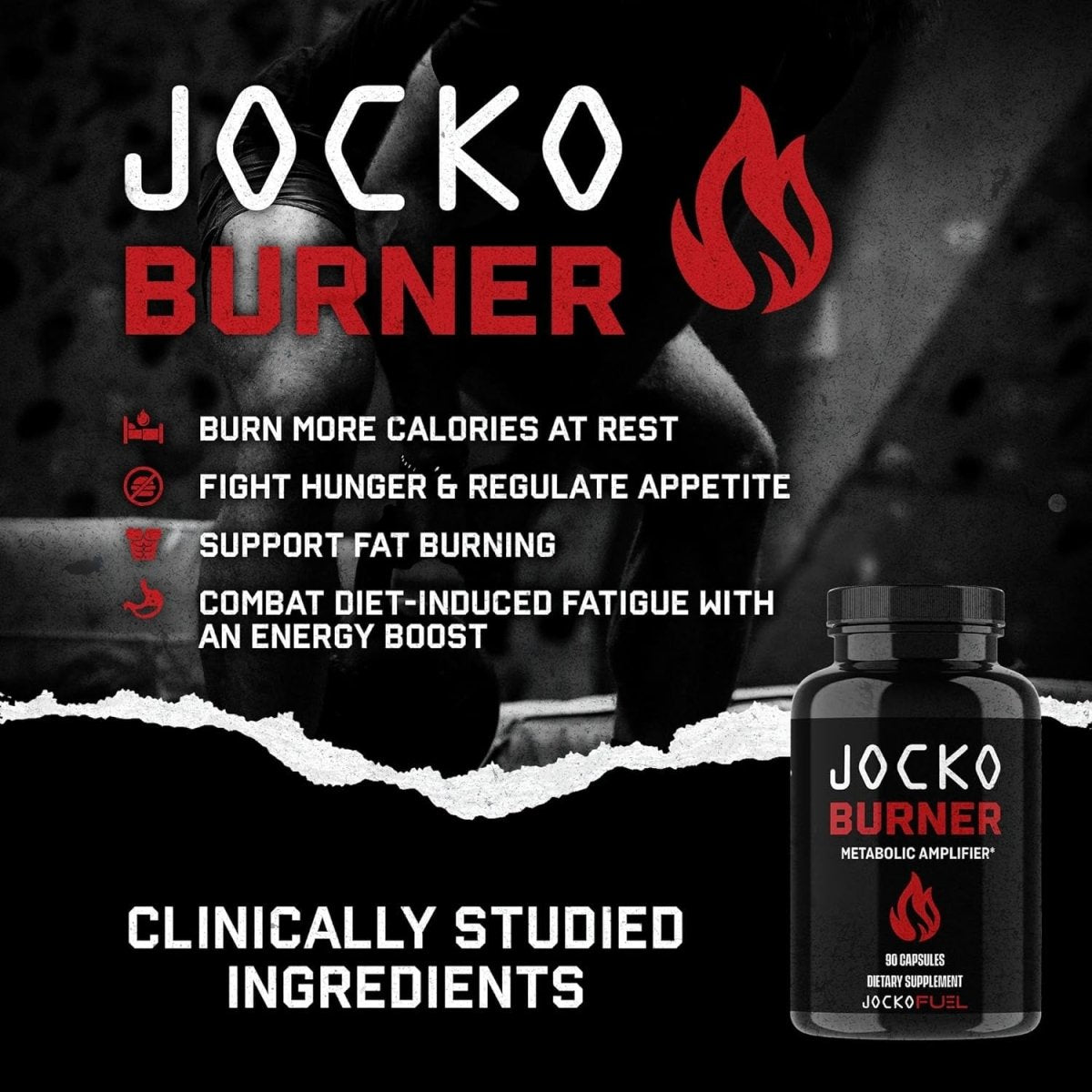 Jocko Fuel Burner for Men & Women - Healthy Weight Support Supplement, 90 Count - Suppviv