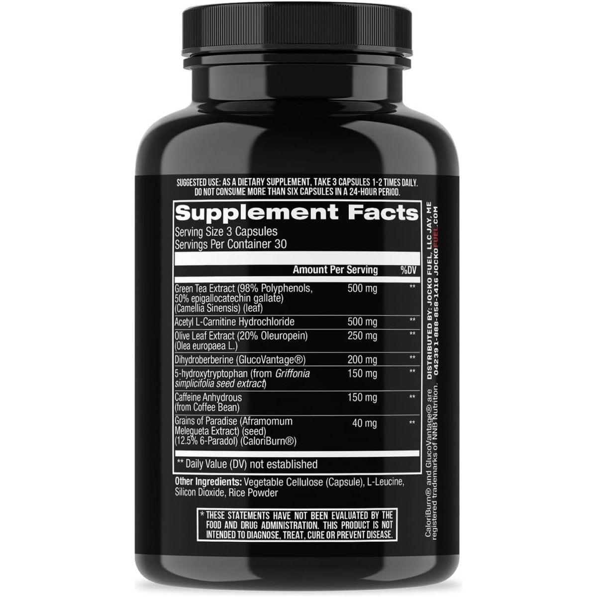 Jocko Fuel Burner for Men & Women - Healthy Weight Support Supplement, 90 Count - Suppviv