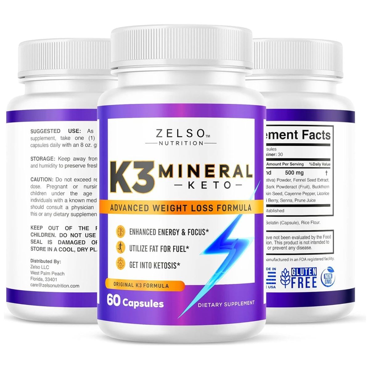 K3 Mineral Weight Loss Pills - K3 Salt Mineral, Vitamin + K3 Capsules Supplement for Weight Loss - Suppviv