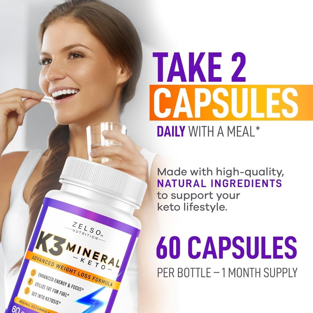 K3 Mineral Weight Loss Pills - K3 Salt Mineral, Vitamin + K3 Capsules Supplement for Weight Loss - Suppviv