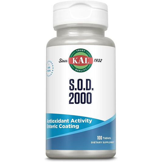 KAL S.O.D. 2000 Antioxidant - Beef Liver Source 100 Tablets - Suppviv