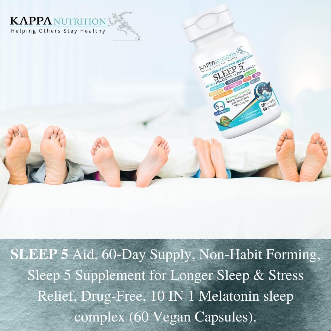 KAPPA NUTRITION Sleep 5Mg of Melatonin, 60 - Day Supply - Suppviv
