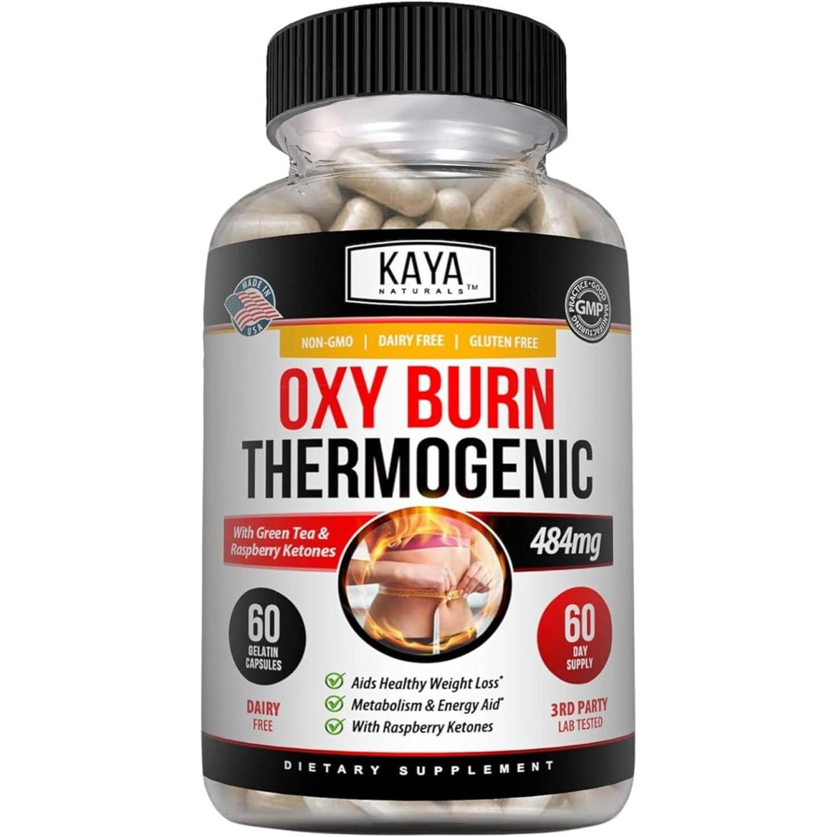 Kaya Naturals Supreme Fat Burner - Weight Loss Pills Women & Men - 60 Count - Suppviv