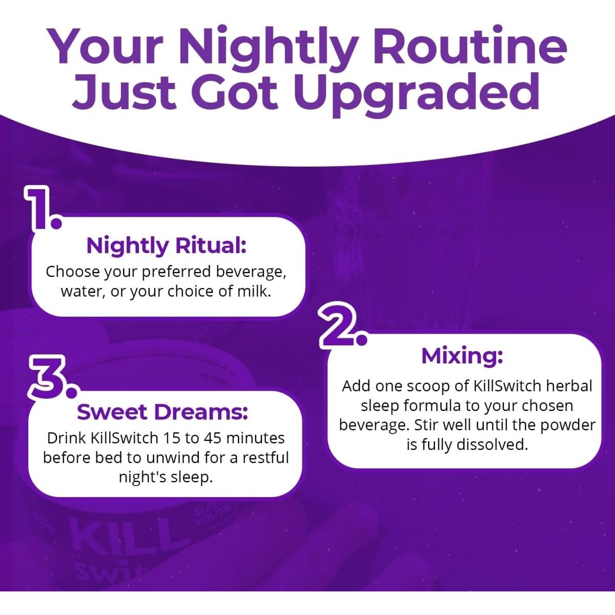 Killswitch Nootropics Brain & Sleep Support Supplement 30 Servings - Suppviv