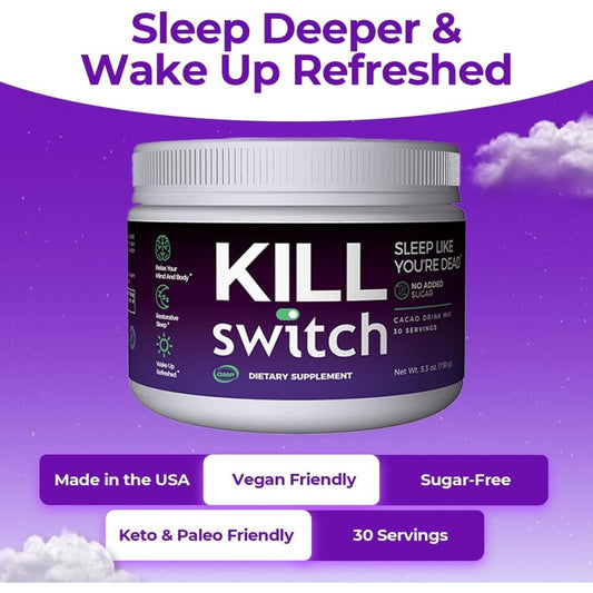 Killswitch Nootropics Brain & Sleep Support Supplement 30 Servings - Suppviv