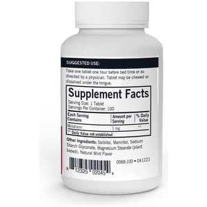 Kirkman - Melatonin 1 Mg Promotes Sleep - 100 Chewable Tablets - Suppviv