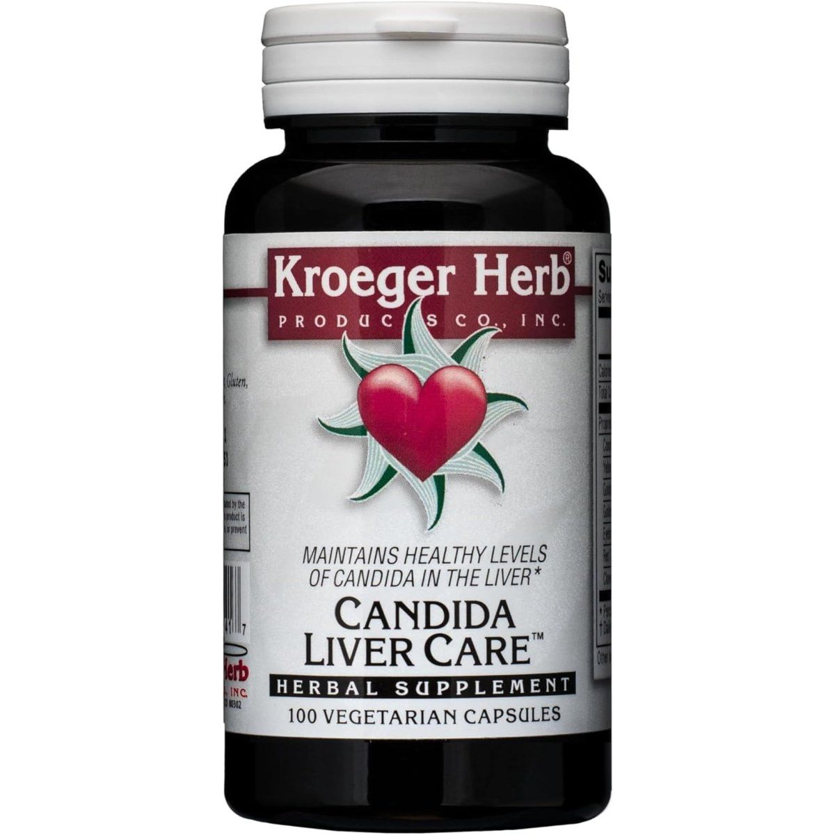 Kroeger Herb Candida Liver Care - 100 Capsules 1 PACK - Suppviv
