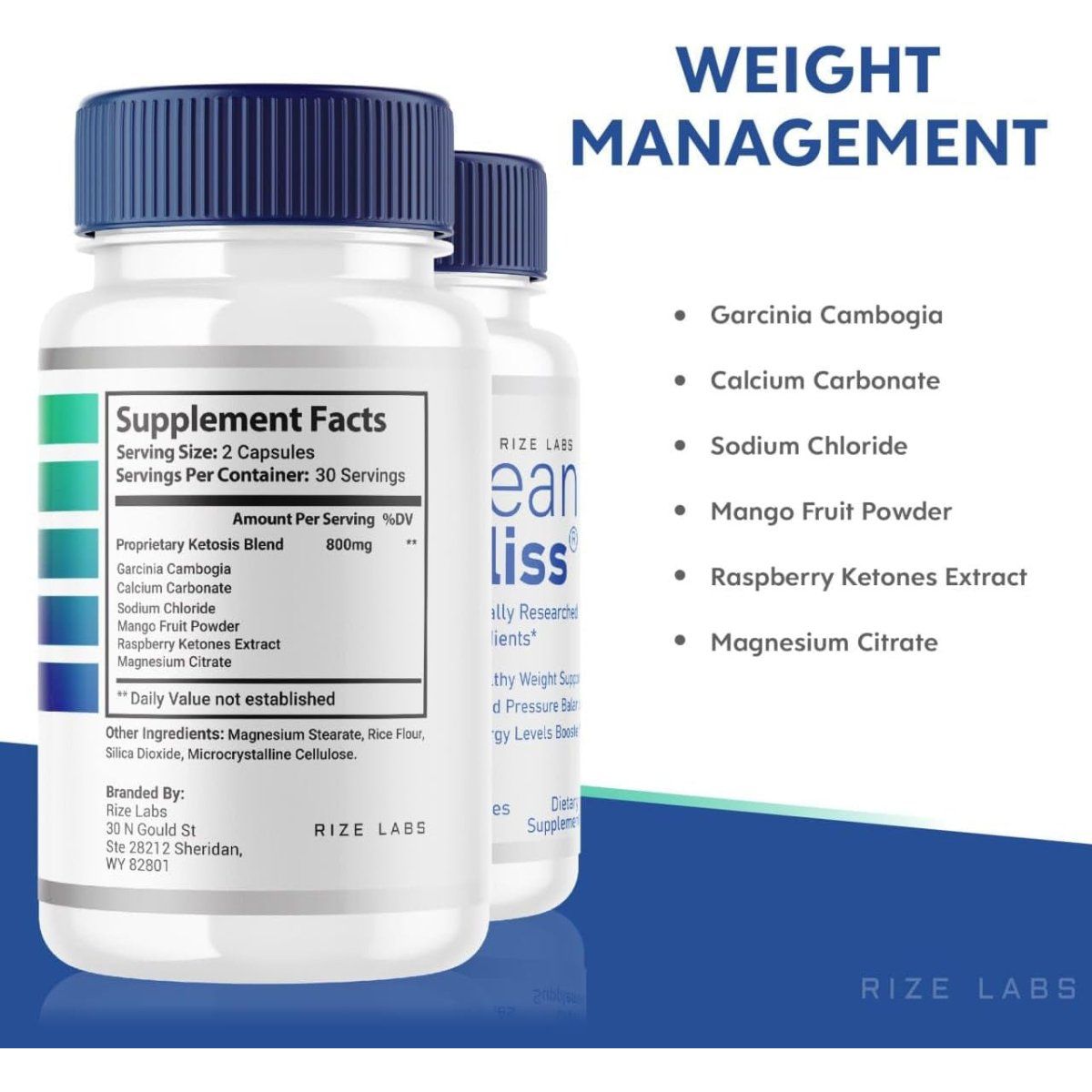 Lean Bliss Weight Loss Pills & Fat Burning Formula (60 Capsules) - Suppviv