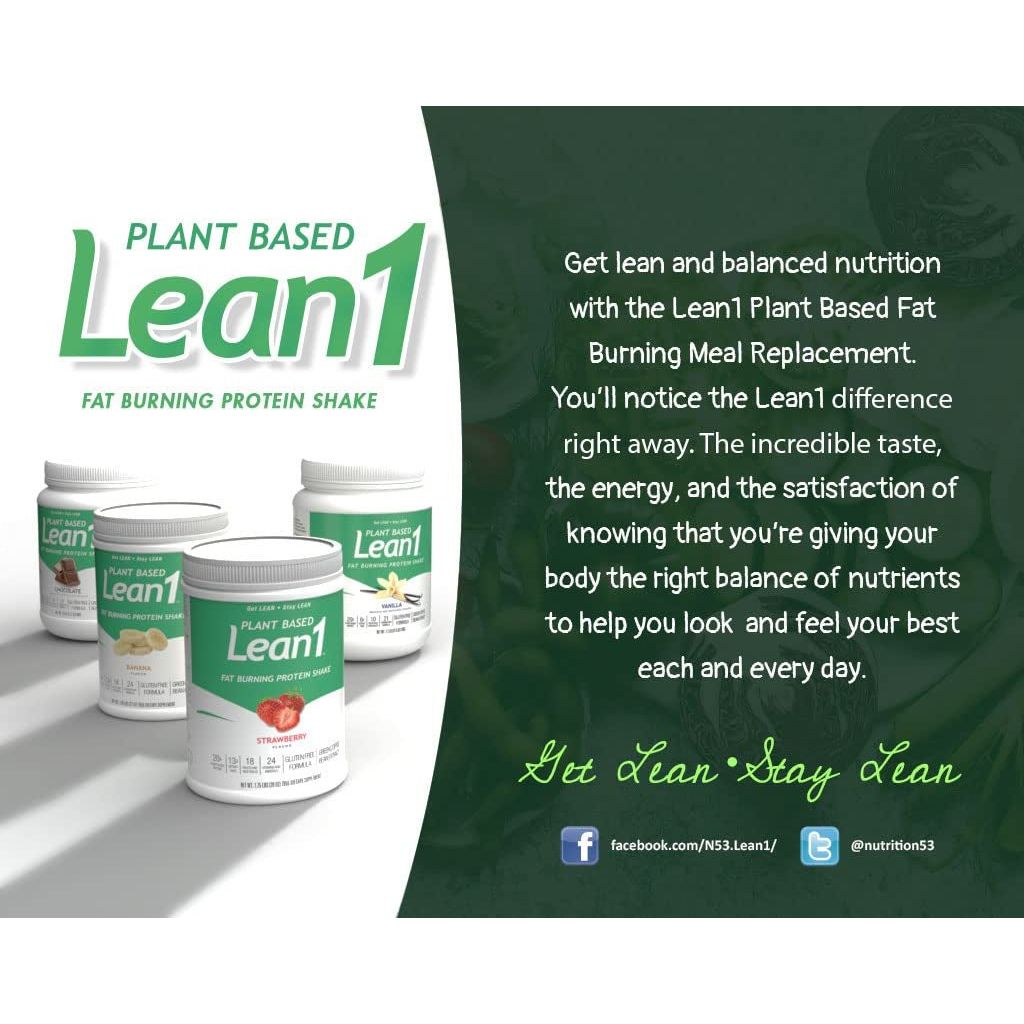 LEAN1 Nutrition53 Meal Replacement Powder for Weight Loss & Fat Burner (27 Ounce) - Suppviv