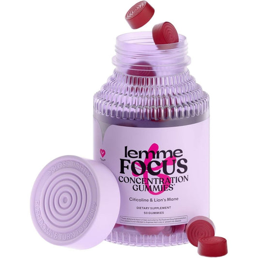 Lemme Focus Concentration & Brain Health Gummies - Strawberry (50 Count) - Suppviv