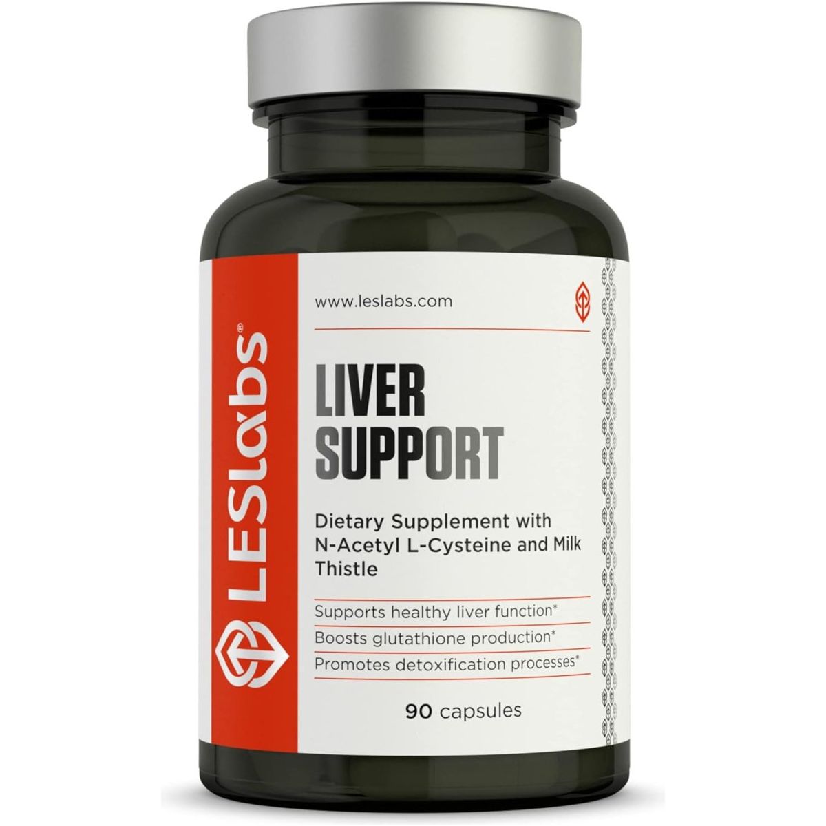 LES Labs Liver Support – Promotes Healthy Liver Function & Detoxification (90 Capsules) - Suppviv