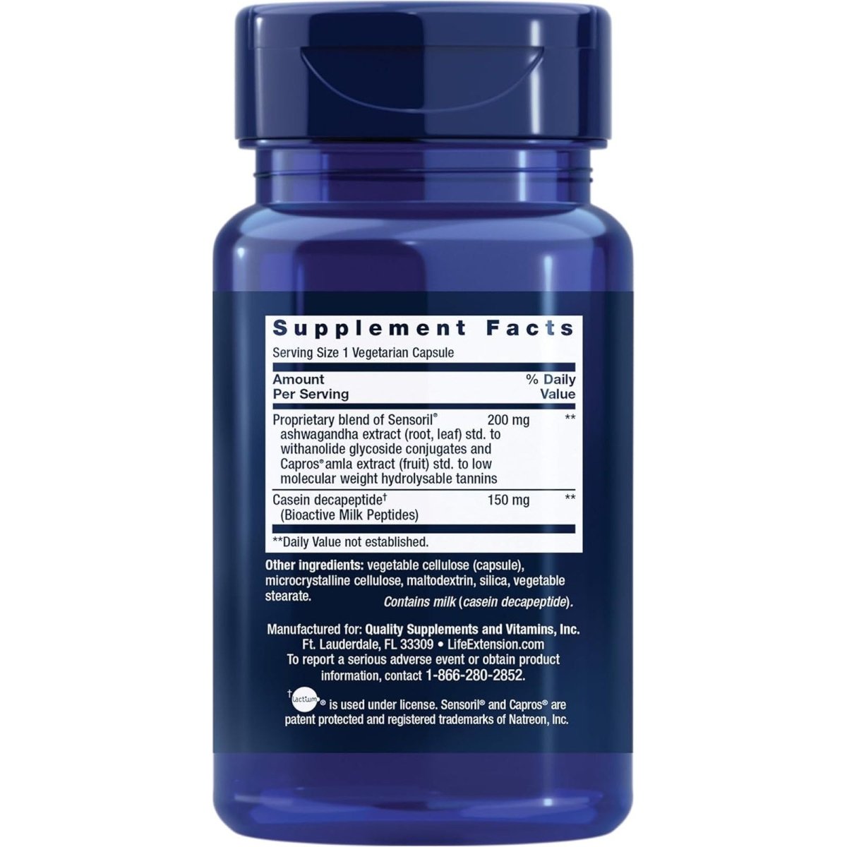 Life Extension Enhanced Sleep without Melatonin, Ashwagandha Sleep & Stress Support 30 Capsules - Suppviv