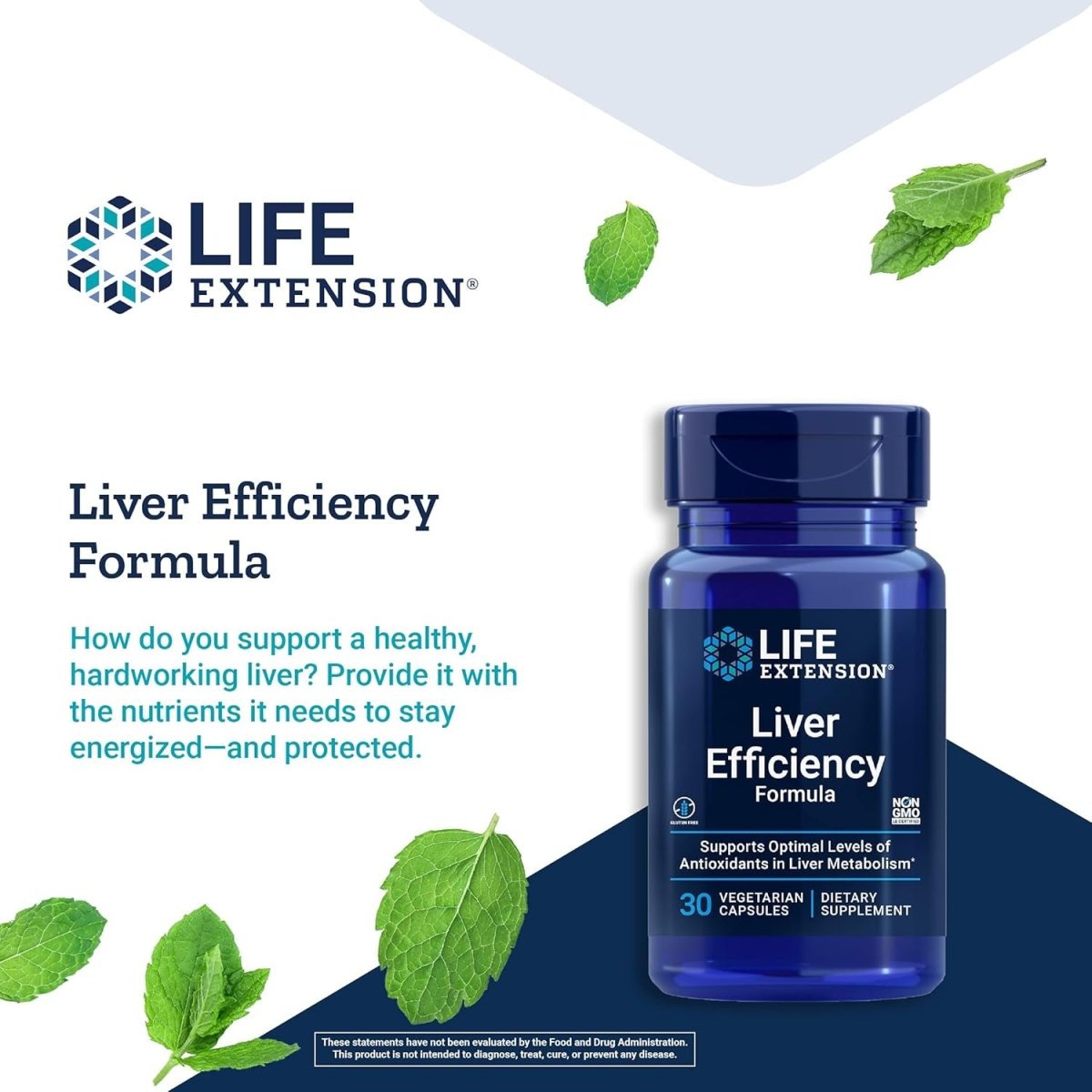 Life Extension Liver Efficiency Formula – Healthy Liver Function Support Supplement 30 Capsules - Suppviv