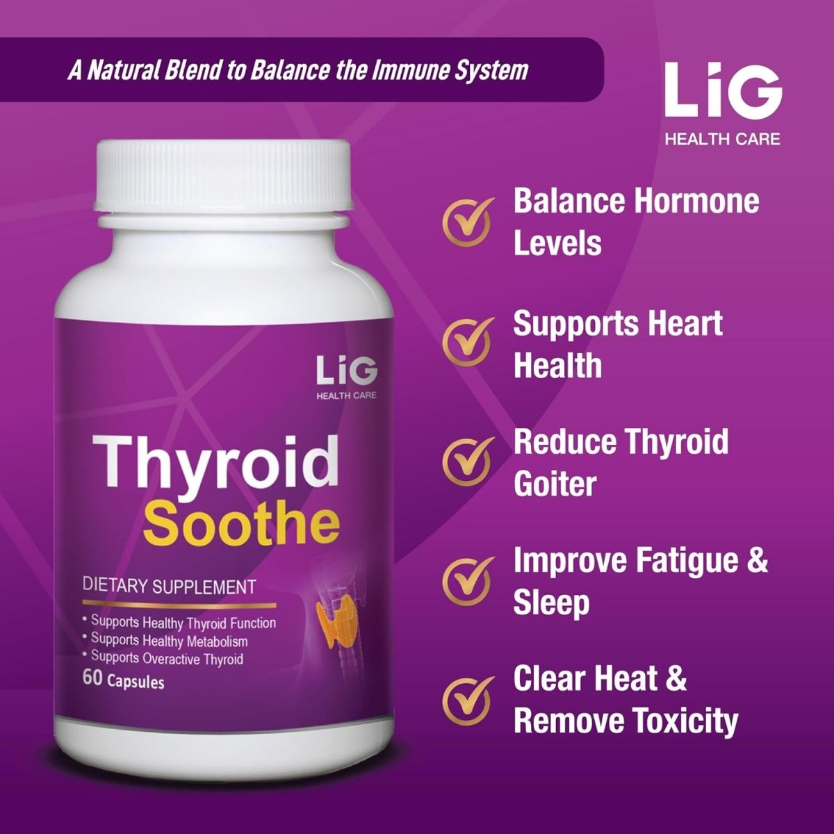 LIG Thyroid Soothe - Natural Herbal Supplement for Maintain Thyroid Function 1 PACK - Suppviv