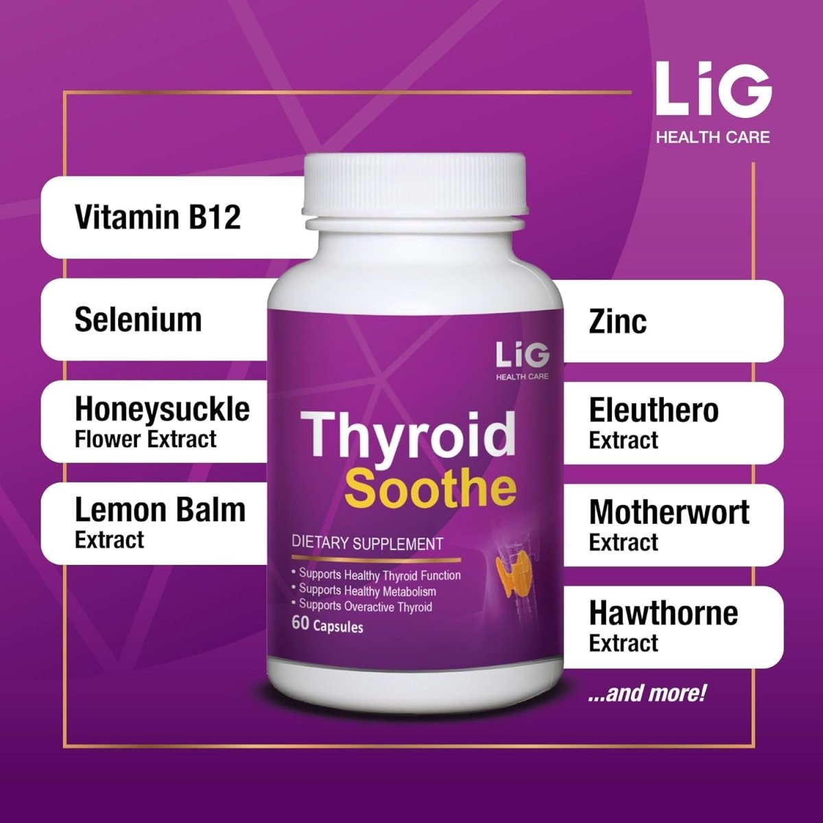 LIG Thyroid Soothe - Natural Herbal Supplement for Maintain Thyroid Function 1 PACK - Suppviv