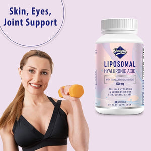 Liposomal Hyaluronic Acid Supplements 1000Mg - High Bioavailable Dietary Hyaluronic Acid Capsules - Suppviv