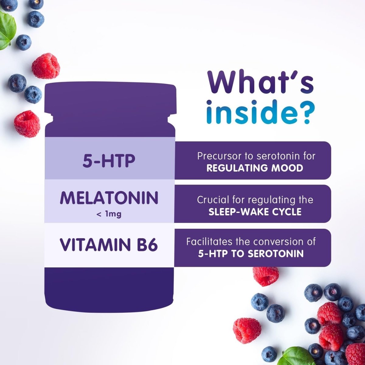 Livello Sleep Wild Berry Gummies - Natural Sleep Support 60 Servings - Suppviv