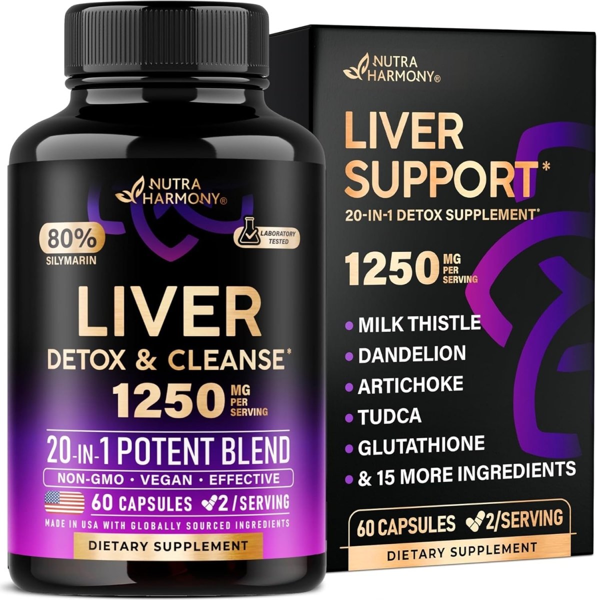 Liver Cleanse Detox & Repair - 60 Capsules - Suppviv