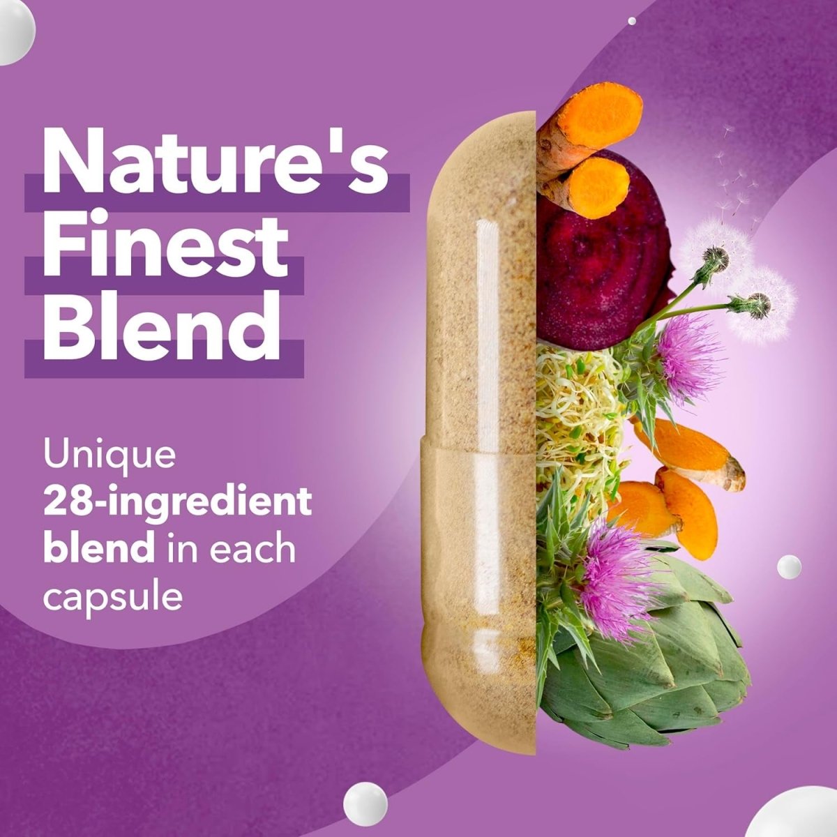 Liver Cleanse Detox & Repair Fatty Liver Supplements 28 - In - 1 60 Pills - Suppviv