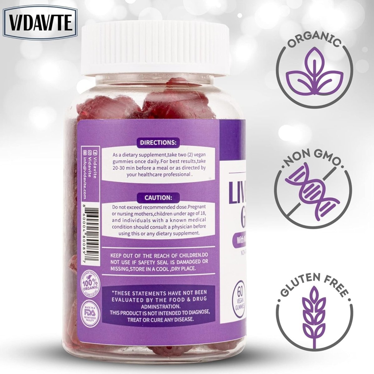 Liver Cleanse Detox & Repair Gummies 1500Mg Milk Thistle 1 PACK - Suppviv