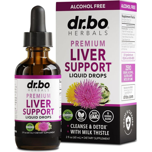 Liver Cleanse Detox & Repair Organic - Natural Liver Support Supplement Liquid Drops 2Oz - Suppviv