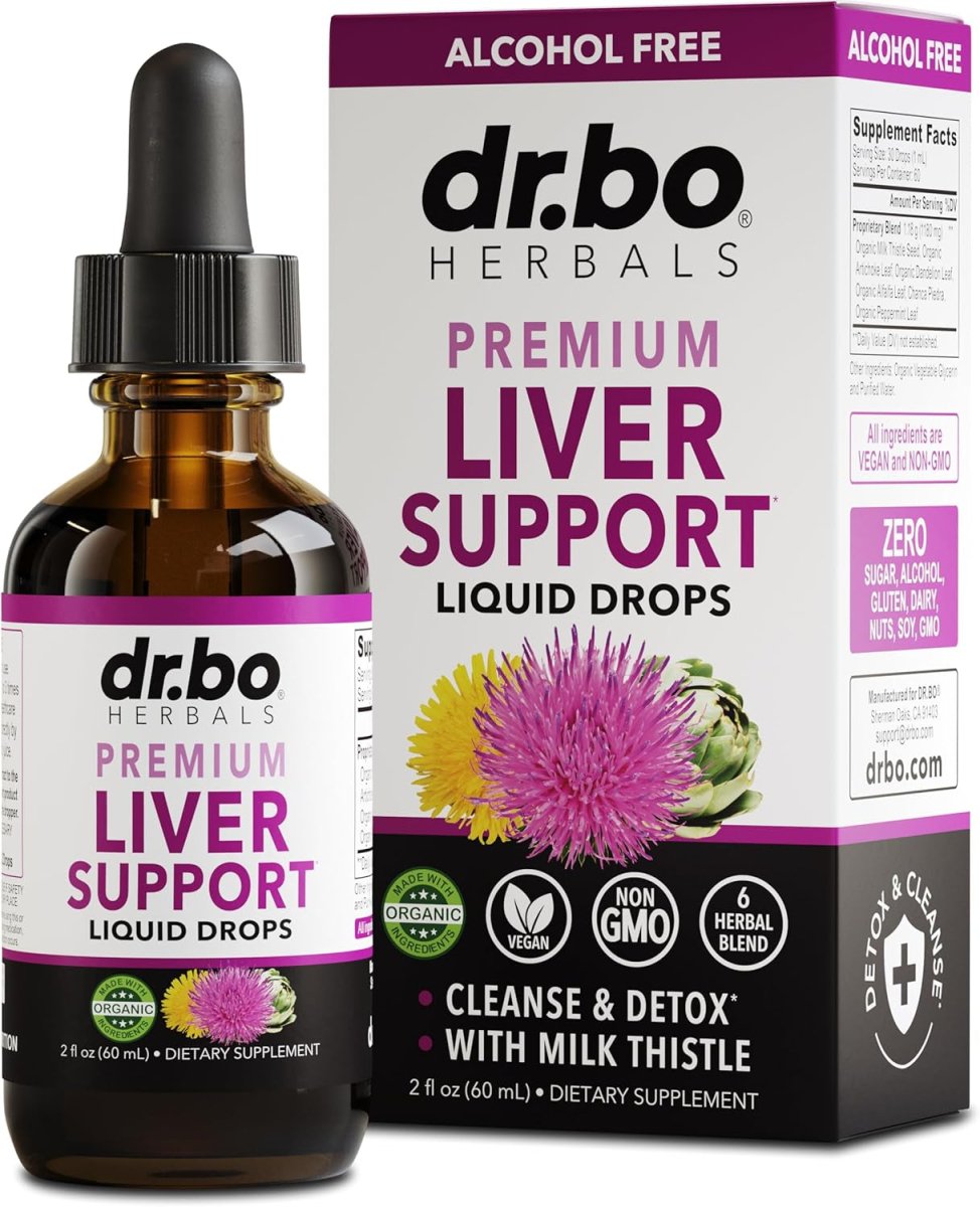 Liver Cleanse Detox & Repair Organic - Natural Liver Support Supplement Liquid Drops 2Oz - Suppviv