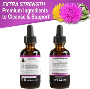 Liver Cleanse Detox & Repair Organic - Natural Liver Support Supplement Liquid Drops 2Oz - Suppviv