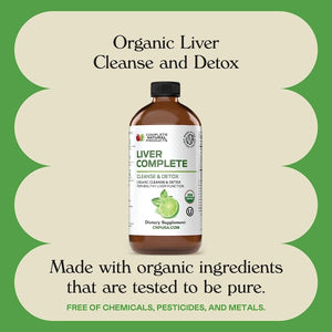 Liver Complete 16Oz - Organic Liquid Liver Cleanse & Detox Supplement - Suppviv