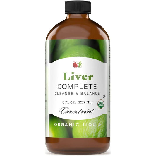 Liver Complete 8Oz Organic Liquid Concentrate - Liver Cleanse & Digestive Bitters Vinegar Supplement - Suppviv