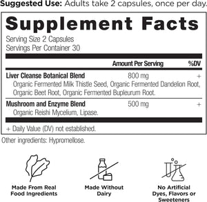 Liver Detox Supplement by Ancient Nutrition,1300Mg, 60 Count - Suppviv