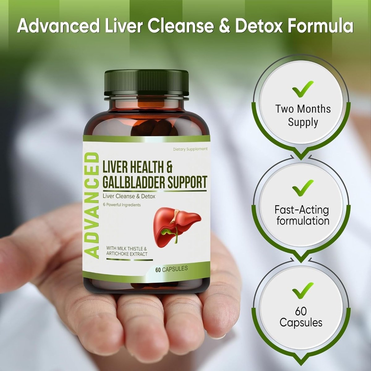 Liver Health Formula and Gallbladder Support - Liver Cleanse Detox & Repair - Suppviv