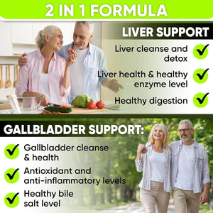 Liver Health Formula and Gallbladder Support - Liver Cleanse Detox & Repair - Suppviv