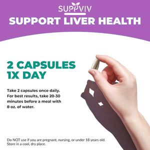 Liver Health Formula |Liver Cleanse Detox & Liver Support with Milk Thistle Extract , 30 Days Supply - Suppviv