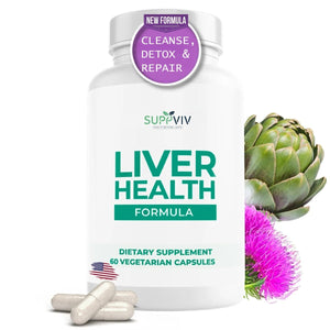 Liver Health Formula |Liver Cleanse Detox & Liver Support with Milk Thistle Extract , 30 Days Supply - Suppviv