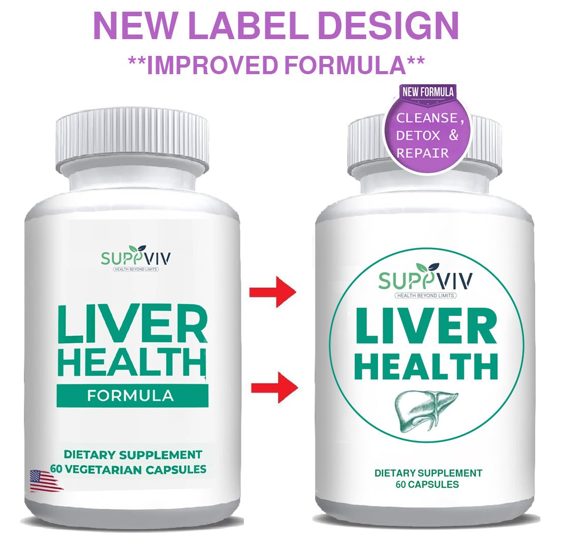 Liver Health Formula |Liver Cleanse Detox & Liver Support with Milk Thistle Extract , 30 Days Supply - Suppviv