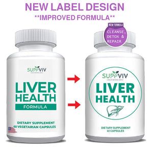 Liver Health Formula |Liver Cleanse Detox & Liver Support with Milk Thistle Extract , 30 Days Supply - Suppviv