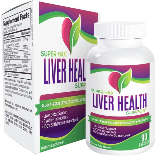 Liver Health Support Supplement (All - In - 1) Natural Liver Detox&Cleanse - 90 Capsules - Suppviv