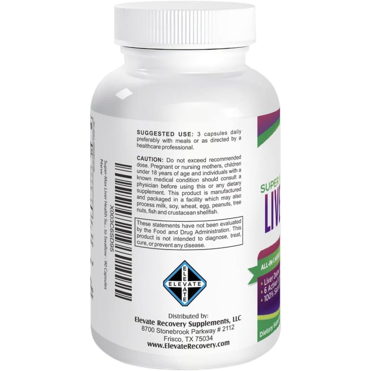 Liver Health Support Supplement (All - In - 1) Natural Liver Detox&Cleanse - 90 Capsules - Suppviv