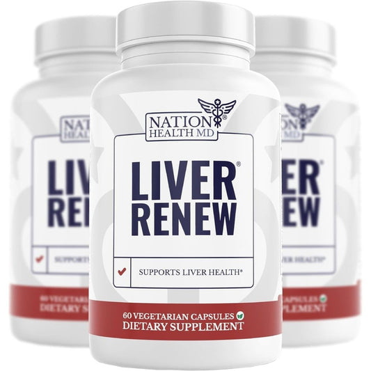 Liver Renew - Liver Cleanse Detox & Repair - Liver Support Supplement (3 Bottles) - Suppviv