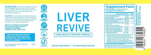 Liver Revive Natural Detox, Cleanse & Support Formula 60 Capsules - Suppviv