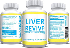 Liver Revive Natural Detox, Cleanse & Support Formula 60 Capsules - Suppviv