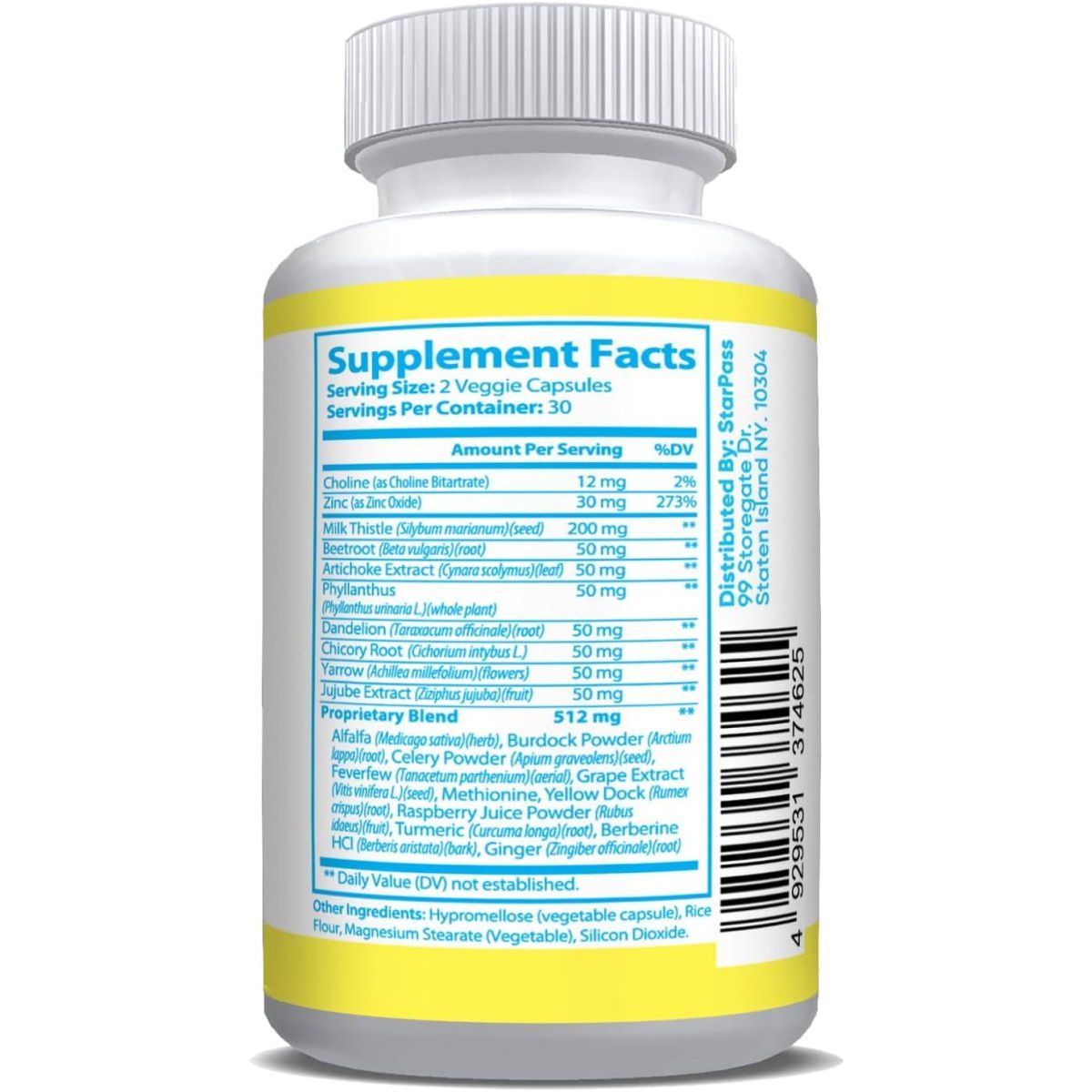 Liver Revive Natural Detox, Cleanse & Support Formula 60 Capsules - Suppviv