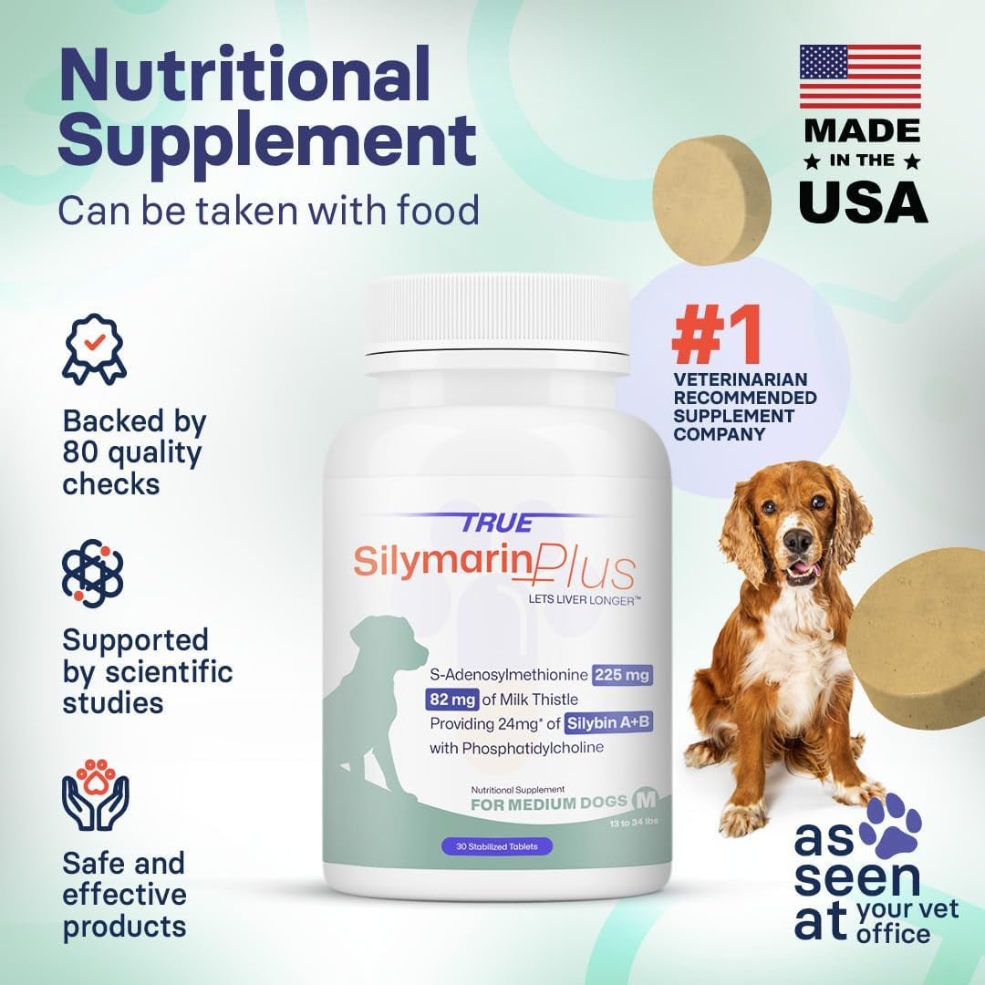 Liver Support & Health Supplement for Medium Dogs – 30 Tablets - Suppviv