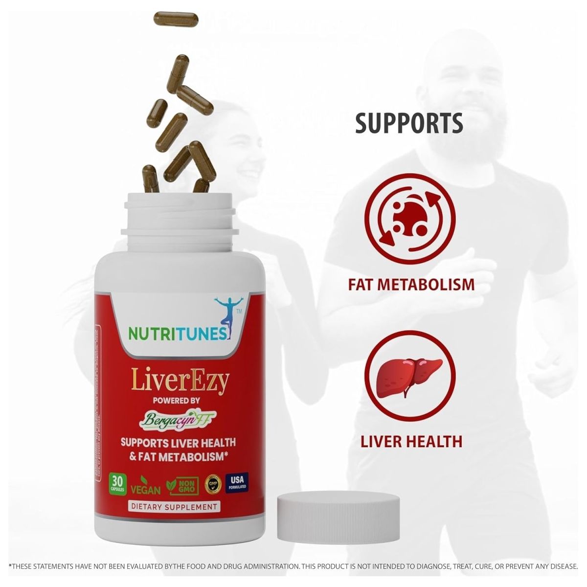 Liverezy Liver Support & Fat Metabolism Supplement 30 Capsules - Suppviv