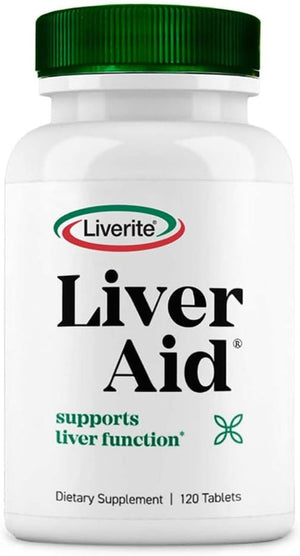 Liverite Liver Aid 120 Tablets, Liver Support,Cleanse,Care, Function, and Energy - Suppviv