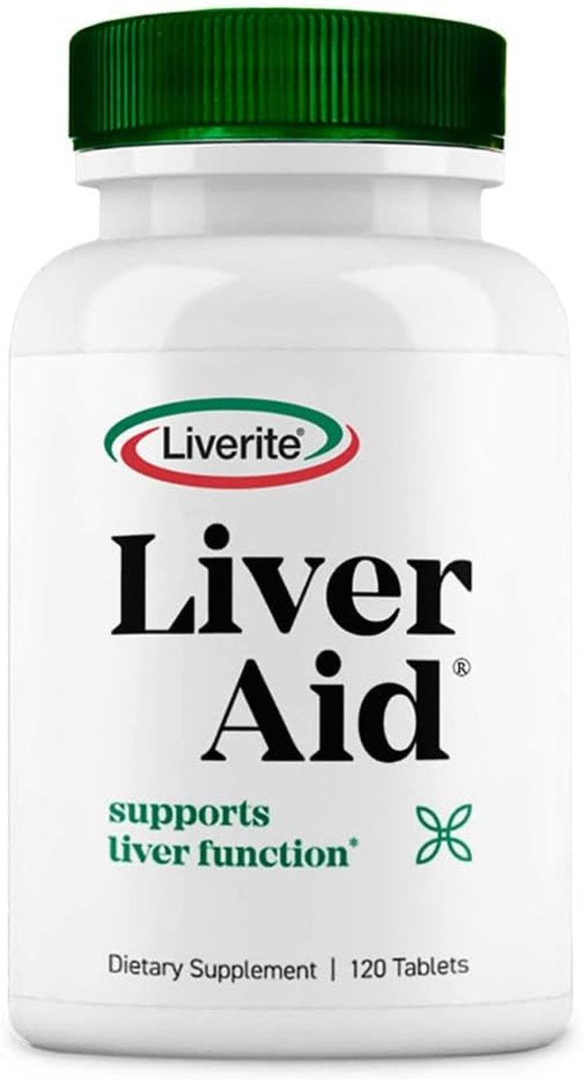 Liverite Liver Aid 120 Tablets, Liver Support,Cleanse,Care, Function, and Energy - Suppviv