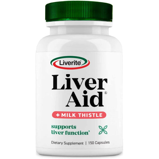 Liverite Liver Aid with Milk Thistle 150 Capsules, Liver Support, Liver Cleanse, Liver Care, Improves Energy - Suppviv