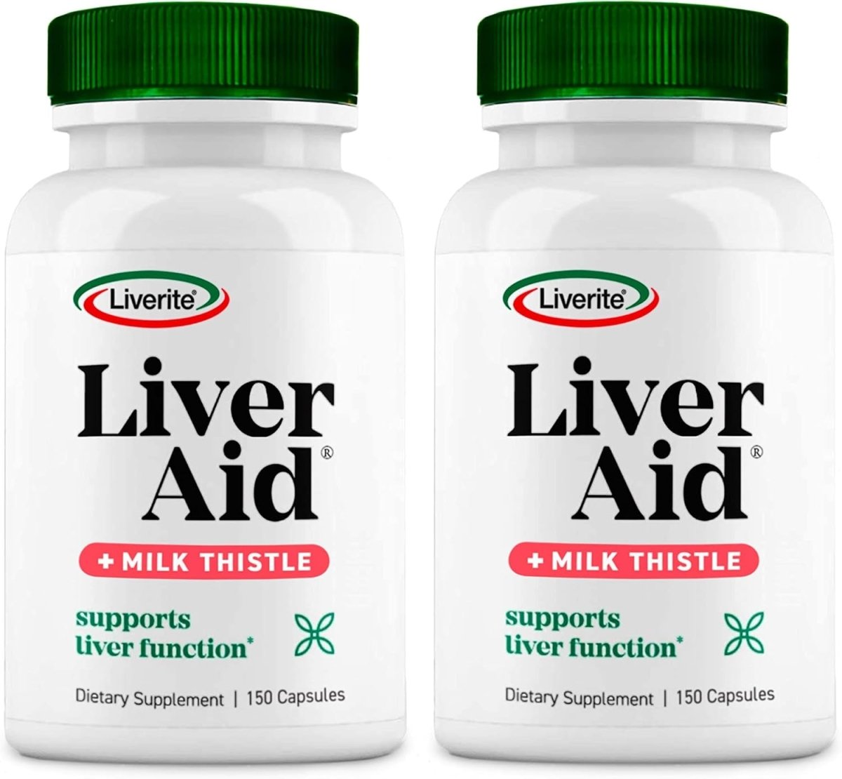 LIVERITE Liver Aid with Milk Thistle 2 - Pack 150 Capsules (Total 300) - Suppviv