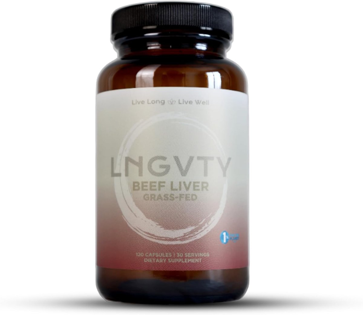 LNGVTY Grass Fed Desiccated Beef Liver Capsules (120 Pills, 750Mg Each) - Suppviv