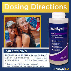 Lubrisynha Joint Supplement, Grape Flavor, 11.5Oz – Promotes Healthy Joint Function, Made in USA, 100% Vegan - Suppviv